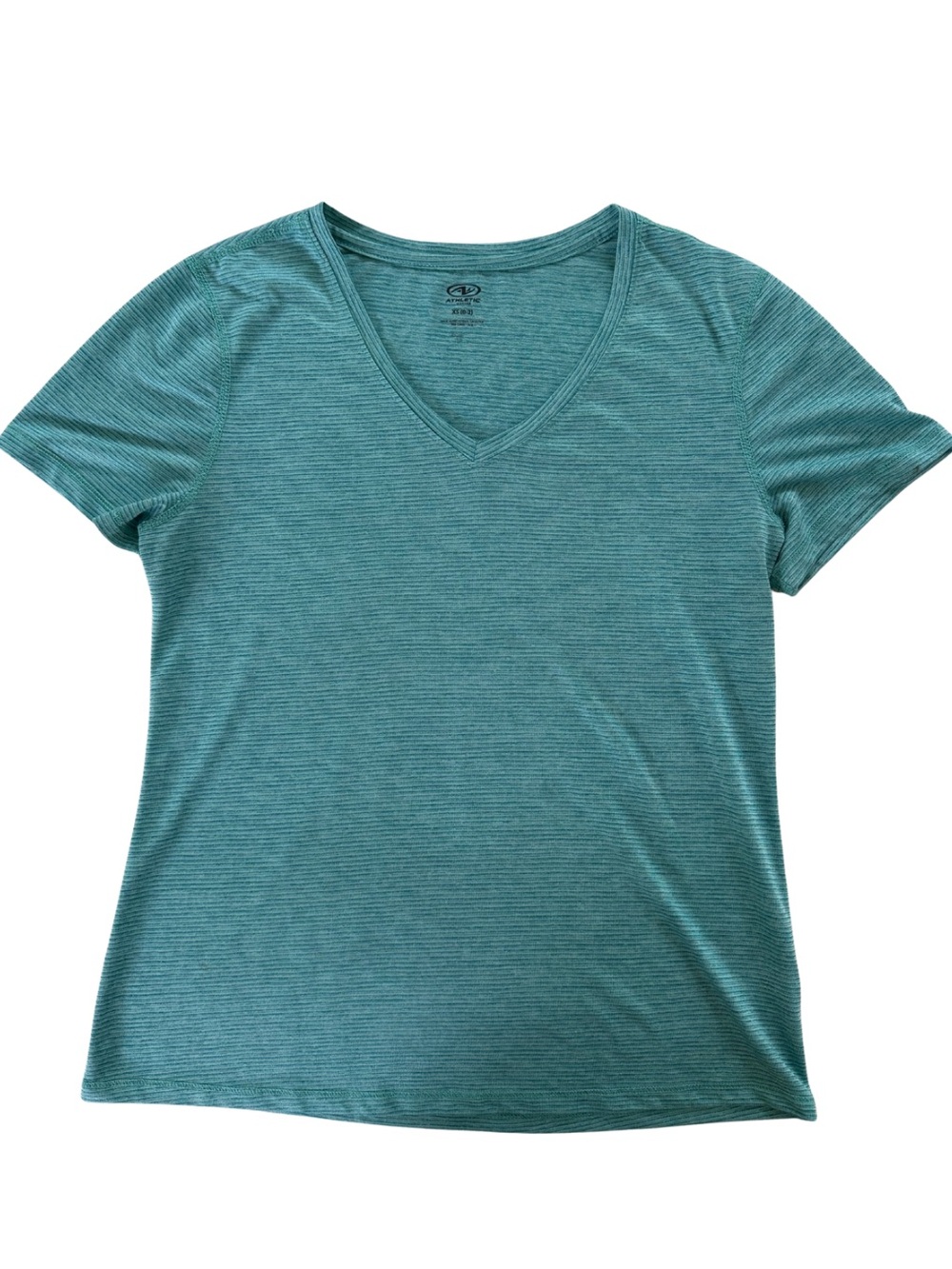 Athletic Women’s Teal Workout V-Neck Performance Tee